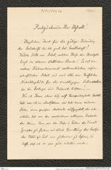 Nachlass Franz Steindachner, Brief von Eduard Graeffe an Franz Steindachner (1901?), Inv.Nr. 173.36, Seite 1